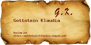 Gottstein Klaudia névjegykártya